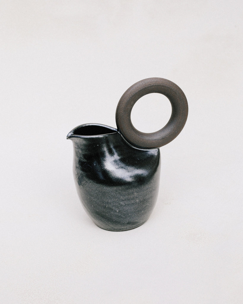 Black and Dark Chocolate Ring Pitcher